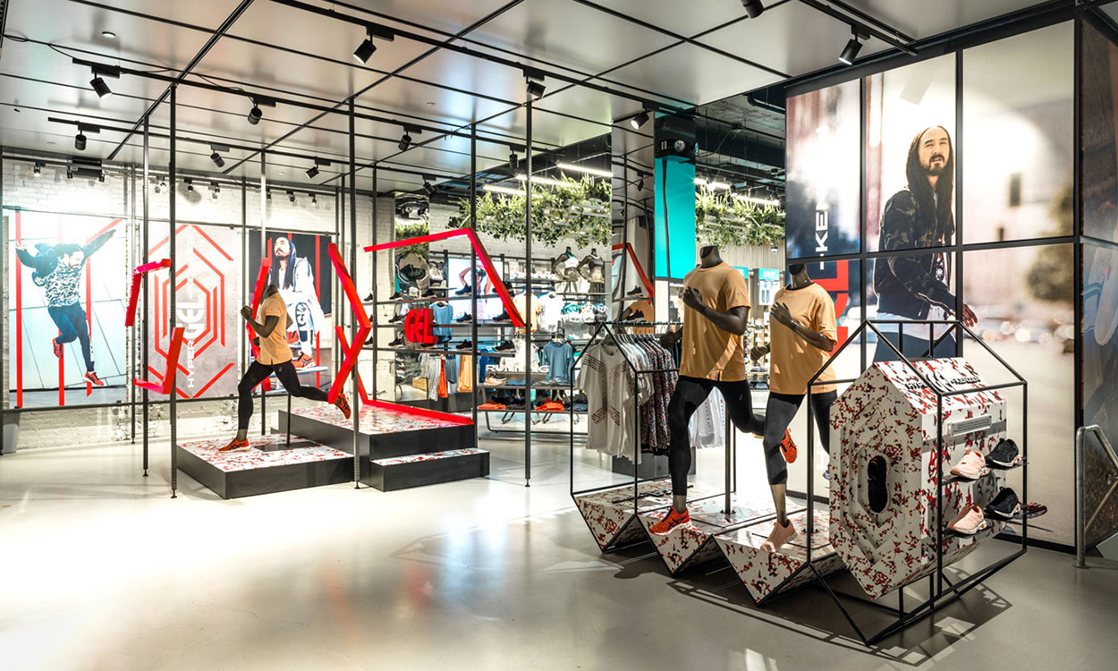 Photo of interior of Asics retail store - lease management support from ASG